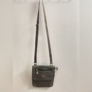 Baggallini Crossbody Shoulder Bag Gray/Silver